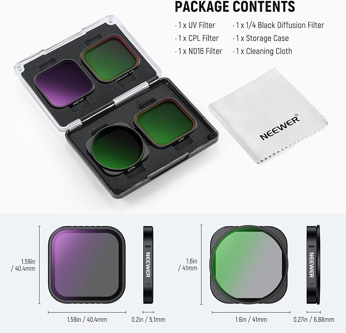NEEWER 4 Pack ND Filter Set Compatible - Image 9