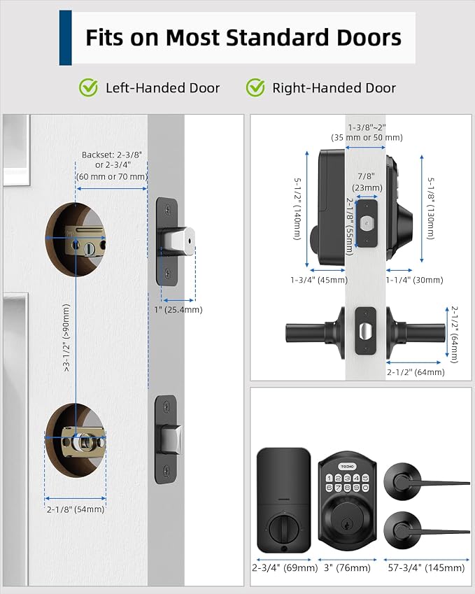 TEEHO TE001L Keyless Entry Door Lock - Image 6