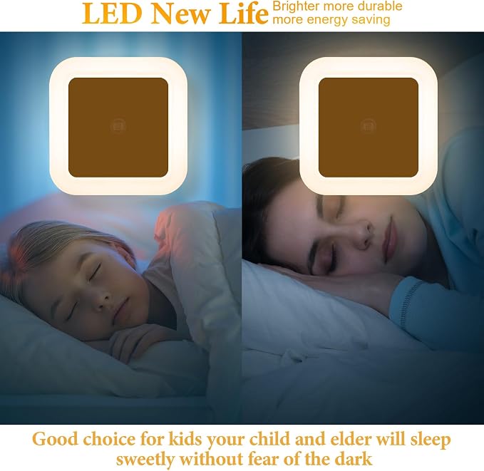 Tuanse LED Night Lights Plug into Smart Sensor Automatic Night Lamp Nightlights - Image 6