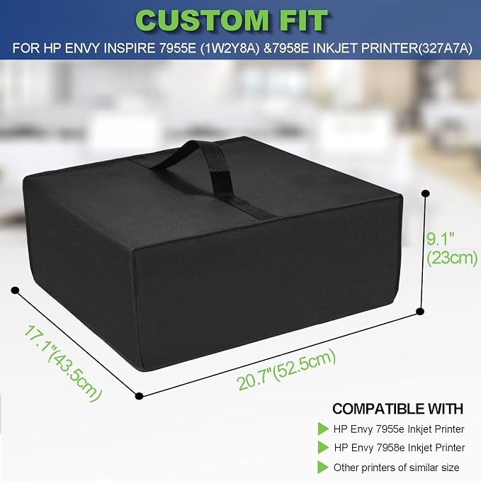 Printer Cover for HP Envy Inspire 7955e/7958e Inkjet Printer, Waterproof - Image 2