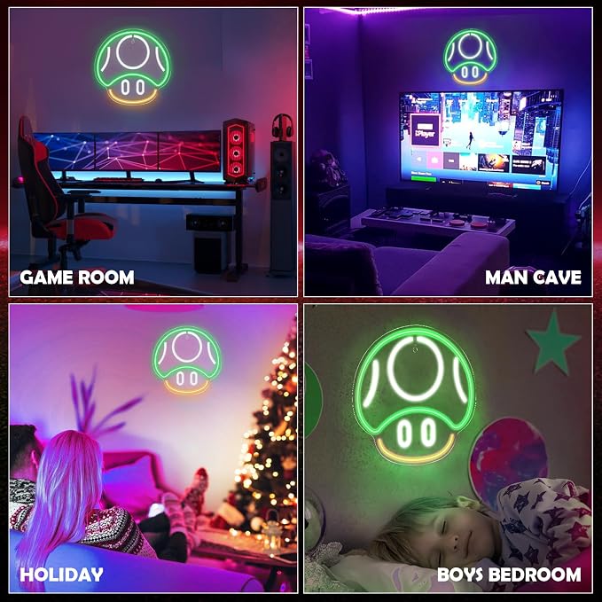 Kavaas Gaming Neon Sign, Mushroom Neon Sign - Image 7
