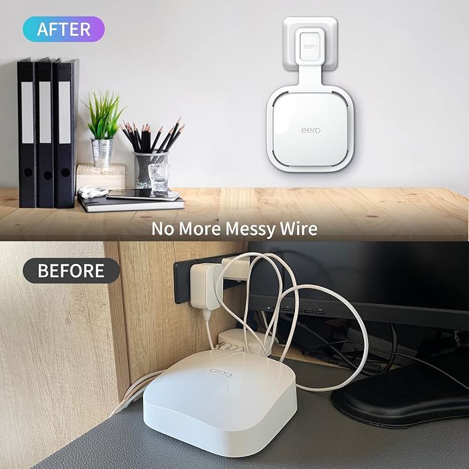 Wall Mount Holder for eero Pro 6e/Pro 6 Mesh Wi-Fi System, Outlet Wall Mount - Image 5