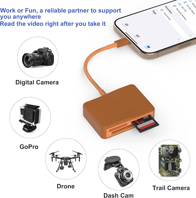 SD Card Reader, 4 in 1 USB C to SD/TF/CF/MS Card Reader - Image 5