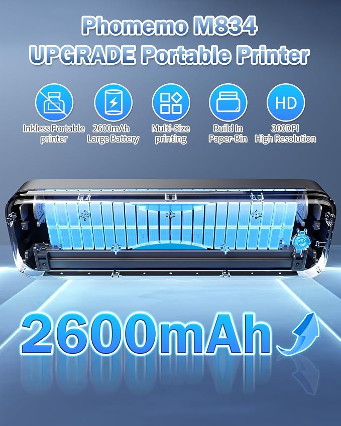 Phomemo M834 Portable Printer Wireless - Image 5