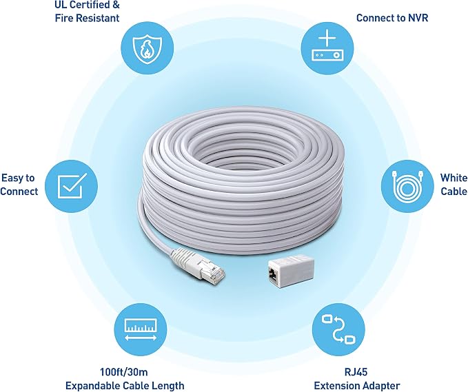 Swann Security Cat5 Ethernet Cable, NVR Extension Cord - Image 5