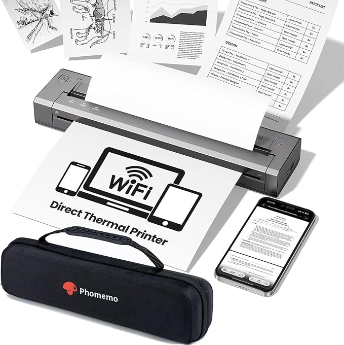 Phomemo G100 Pro WiFi Direct Print Portable Printers Wireless by Phomemo