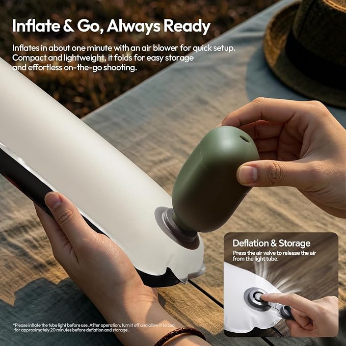 Ulanzi UA50 50W Inflatable LED Air Pillar Light 2700K-6500K Bi-Color Video - Image 2
