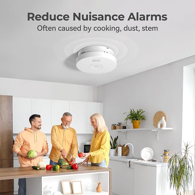 SITERLINK Smoke Detectors 10 Year Battery Operated, Smoke Alarm - Image 3