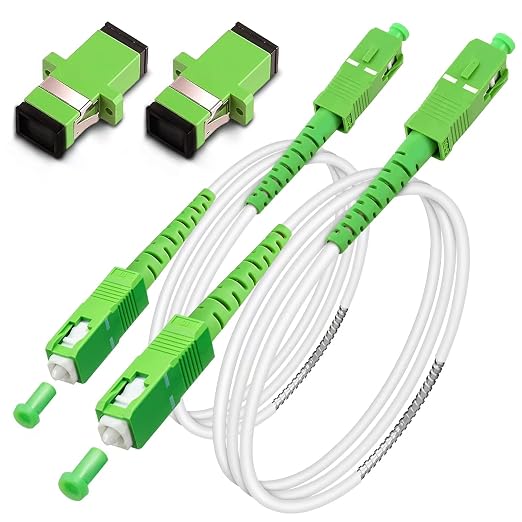 SC/APC to SC/APC Fiber Optic Internet Cable, Armored Single Mode Patch Cable by Bangun