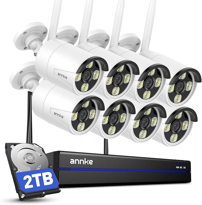 ANNKE Wireless Camera System, 16CH 4K Security NVR, 2-Way Audio, Dual-Band WiFi by ANNKE