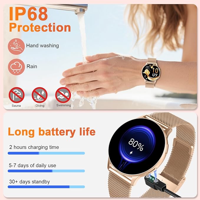 Jugeman Smart Watches for Women, Fashion Womens Watch for Daily Wear - Image 6