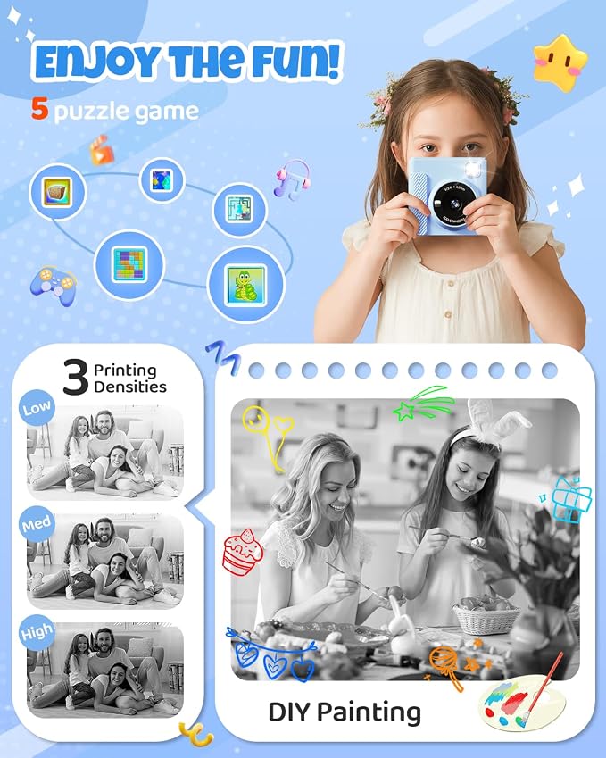TIATUA Kids Instant Print Camera, Christmas Birthday Gifts - Image 5