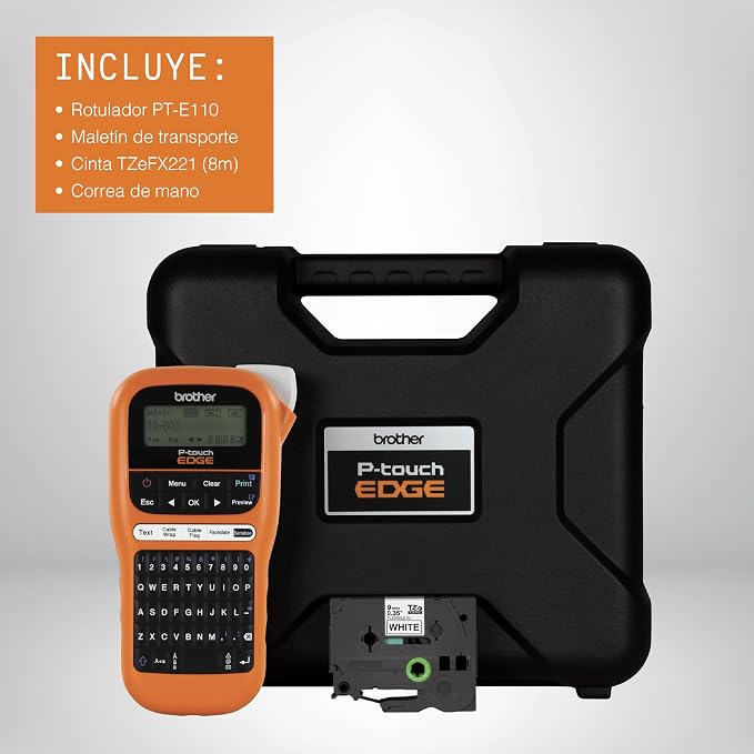 Brother PTE110 Entry Level Industrial Handheld Labeling Tool Kit - Image 6