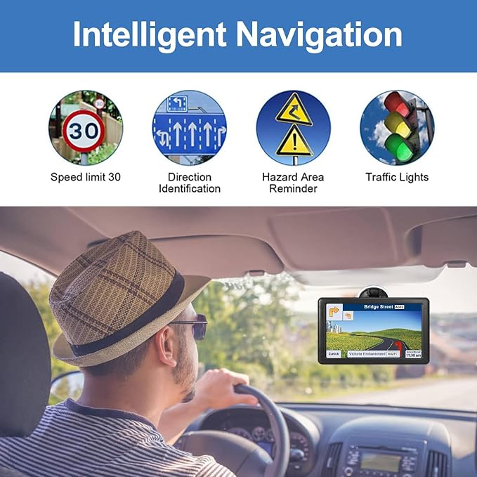 GPS Navigator for Car Truck RV, 9-inch High-Definition Touch Screen，2025 Maps - Image 3
