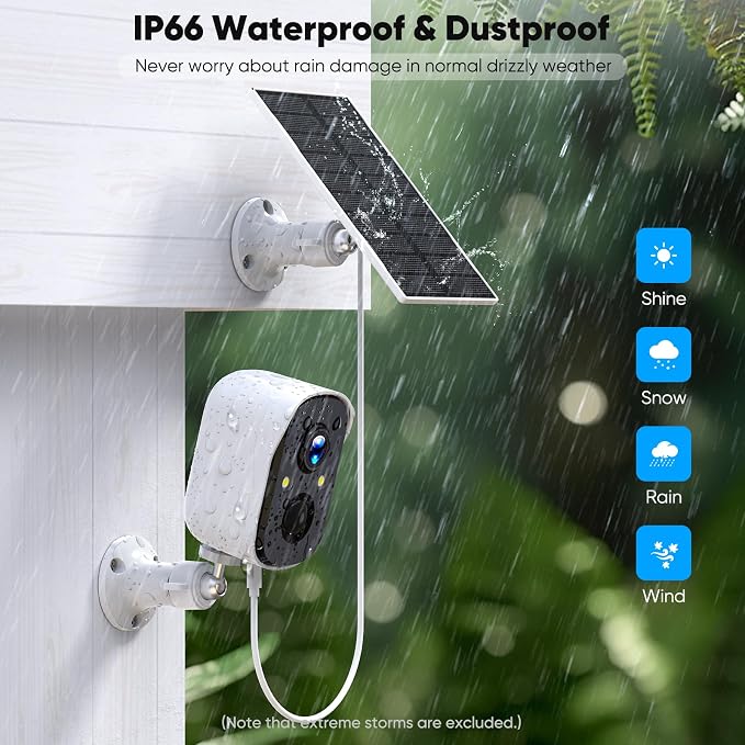 Solar Security Cameras Wireless Outdoor, 2K Solar Camera Wireless - Image 7