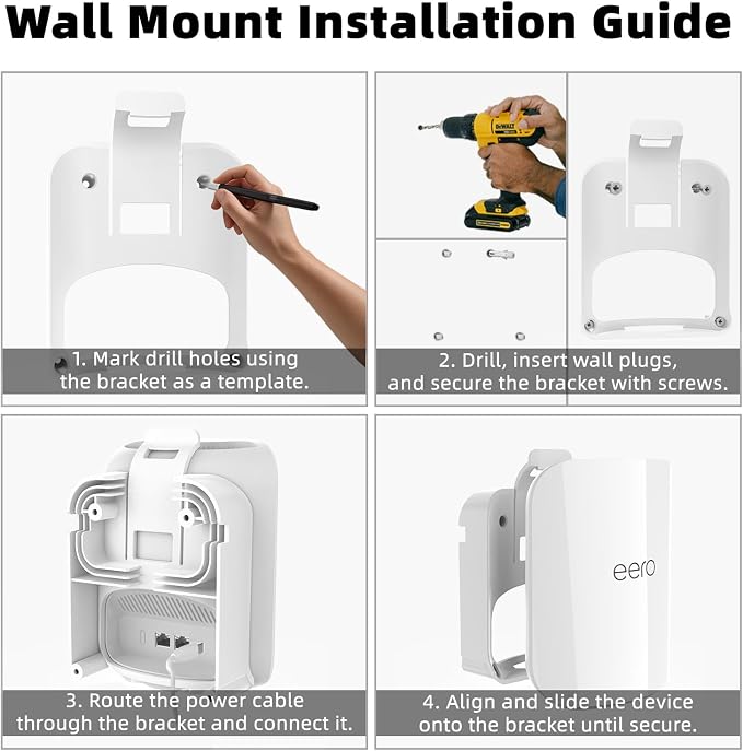 ​Advanced Wall Mount for eero Pro 7 Router & Extender | Tri-Band Mesh Wi-Fi 7 - Image 5