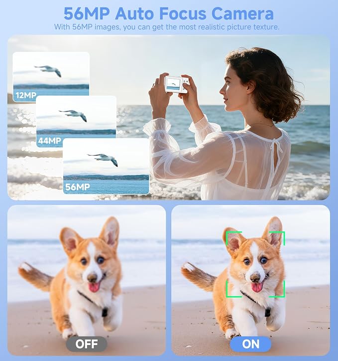 Compact Camera, 56MP Dual-Screen Digital Camera - Image 3