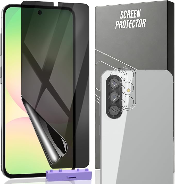 Privacy Screen Protector for Samsung Galaxy A56, 1+2 Pack TPU Anti-Spy Film by Unknown