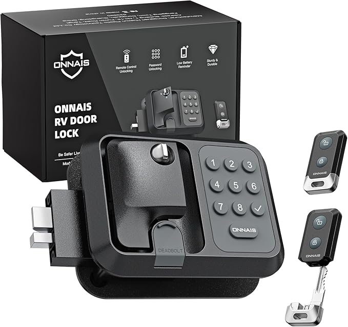 ONNAIS Full Metal RV Keyless Entry Door Lock by ONNAISSecuritySafe