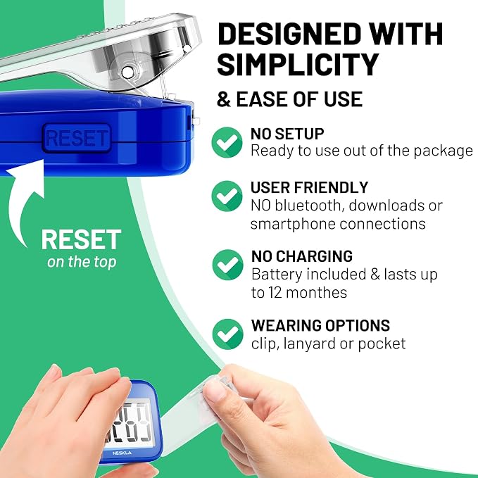 3D Pedometer for Walking, Simple Step Counter - Image 3