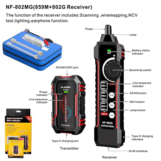 NF-802MG Network Cable Tester Ethernet Cable Tester - Image 3