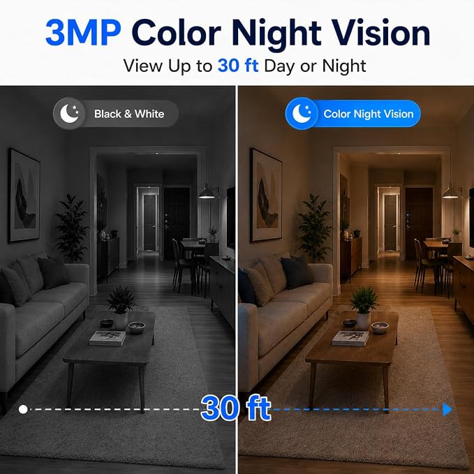 Cameras for Home Security, 3MP Indoor Camera - Image 4