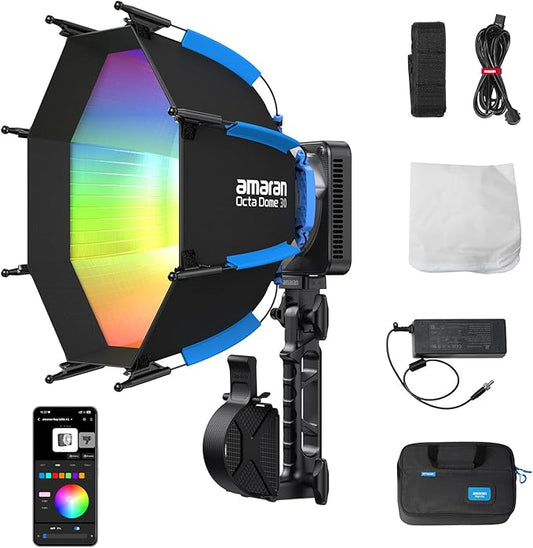 amaran Ray 120c RGB Video Light, 120W Portable Studio Light IP54, CCT 1 by amaran