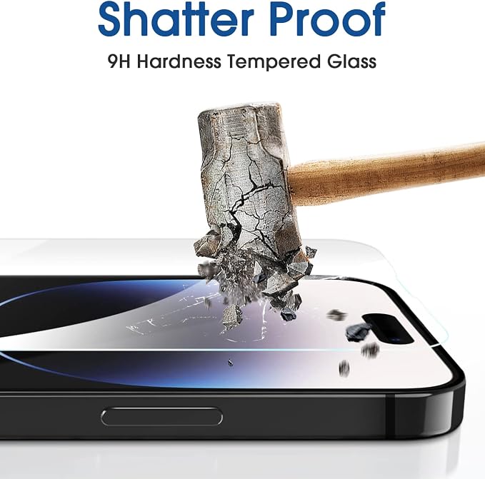 amFilm 2 Pack Tempered Glass Screen Protector + Camera Lens Protector - Image 5