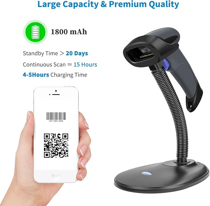 NETUM Wireless 2D QR Barcode Scanner Bluetooth - Image 4