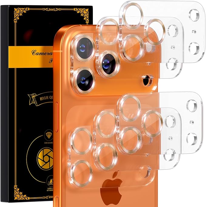 for 6 Pack iPhone 17 Pro Camera Lens Protector 9H Tempered Glass Camera Screen by Beuxece