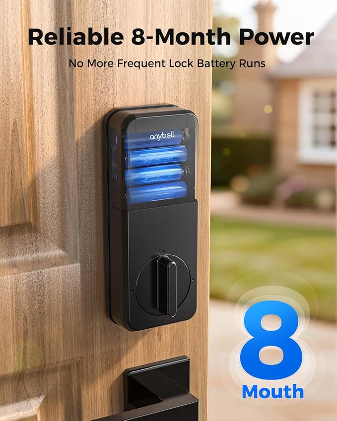 Smart Door Lock, ANYBELL Keyless Entry Door Lock Fingerprint - Image 7
