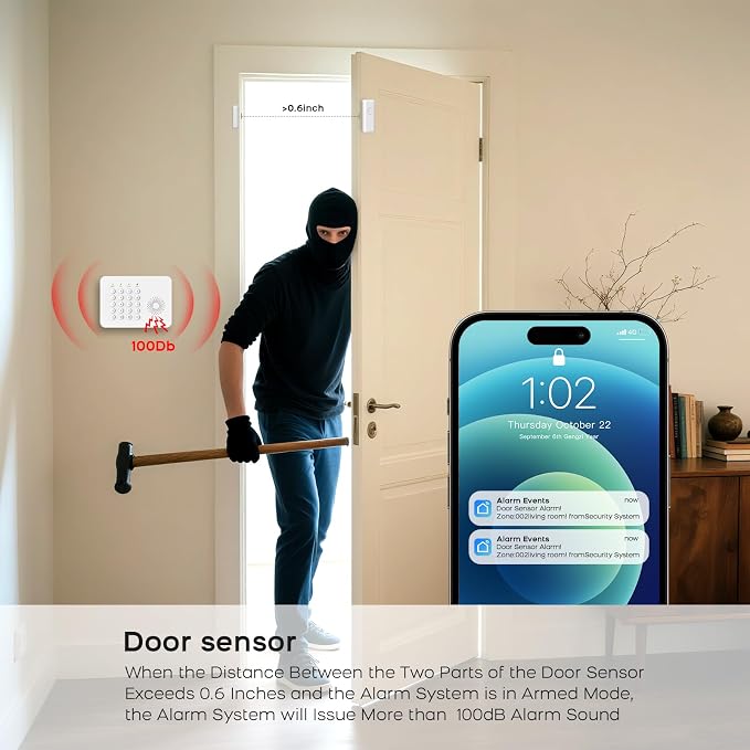 YBJ Alarm System for Home Security, DIY Wireless Home Alarm System - Image 4