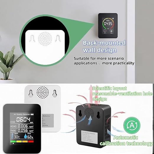 5-in-1 Indoor Air Quality Monitor, Professional Portable Detector&Accurate CO2 - Image 7