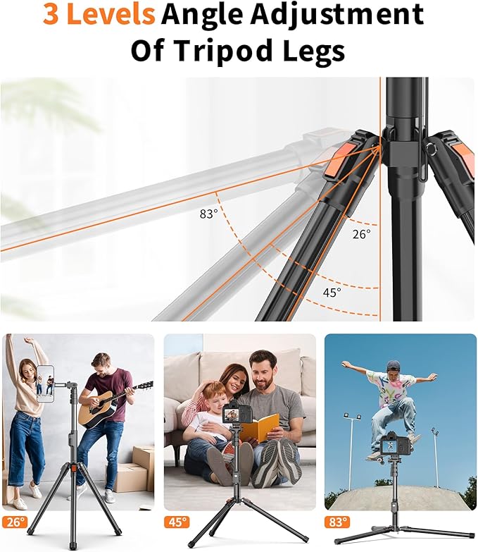 XXZU 74" Magnetic Phone Tripod - Image 4