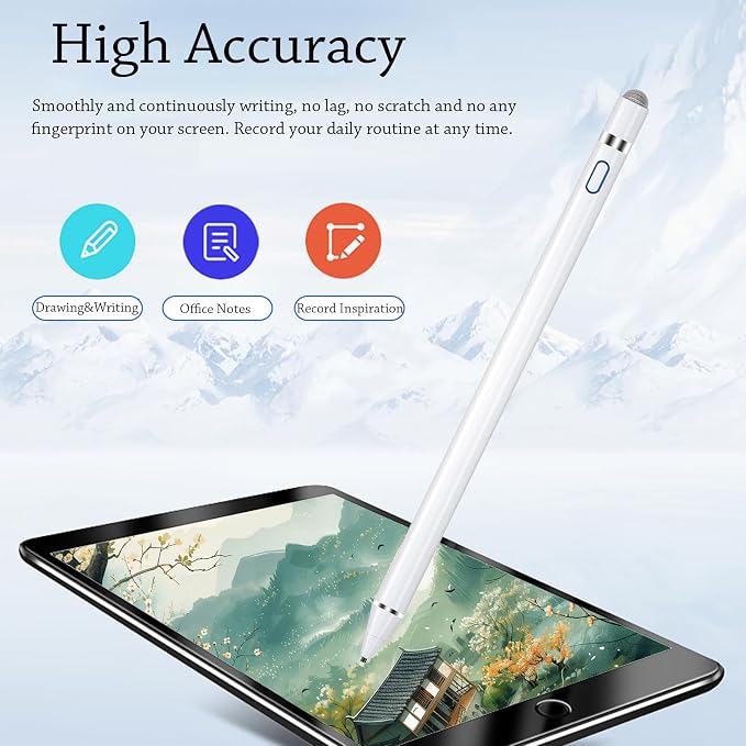Active Stylus Pens for Touch Screens, Rechargeable Universal iPad Pencil - Image 3