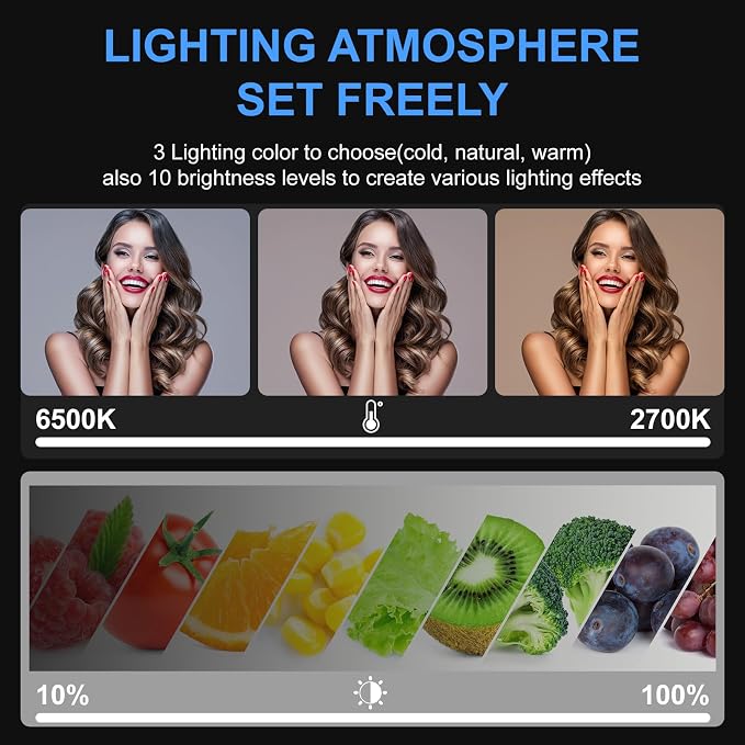 ALTSON 2 Packs Video Light Kit, LED Studio Light, 2700-6500K Dimmable - Image 3