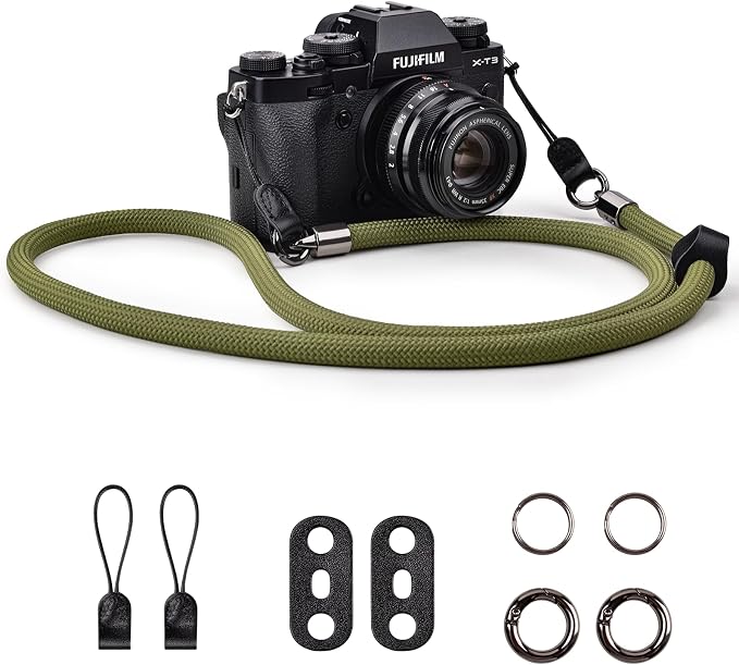VOVMOEYA Nylon Braided Camera Rope Strap, Camera Neck Shoulder Strap by VOVMOEYA