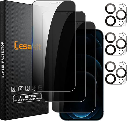 Lesakit 3+3 Pack Privacy Screen Protector by Lesakit