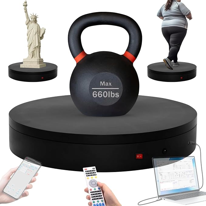 19.7In Large Programmable Motorized Electric Turntable Command-Controlled by ComXim