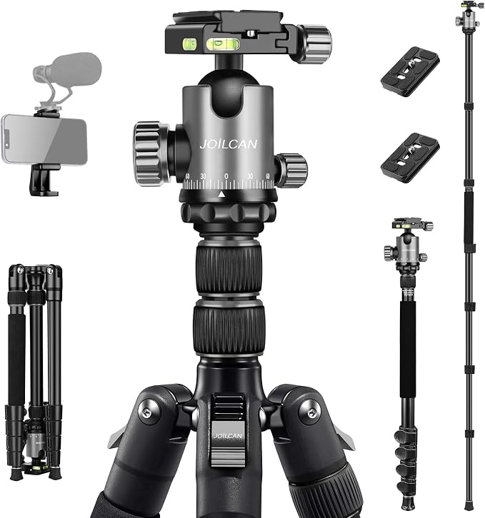 JOILCAN Tripod for Camera, Heavy Duty Travel Tripods for Spotting Scope by JOILCAN