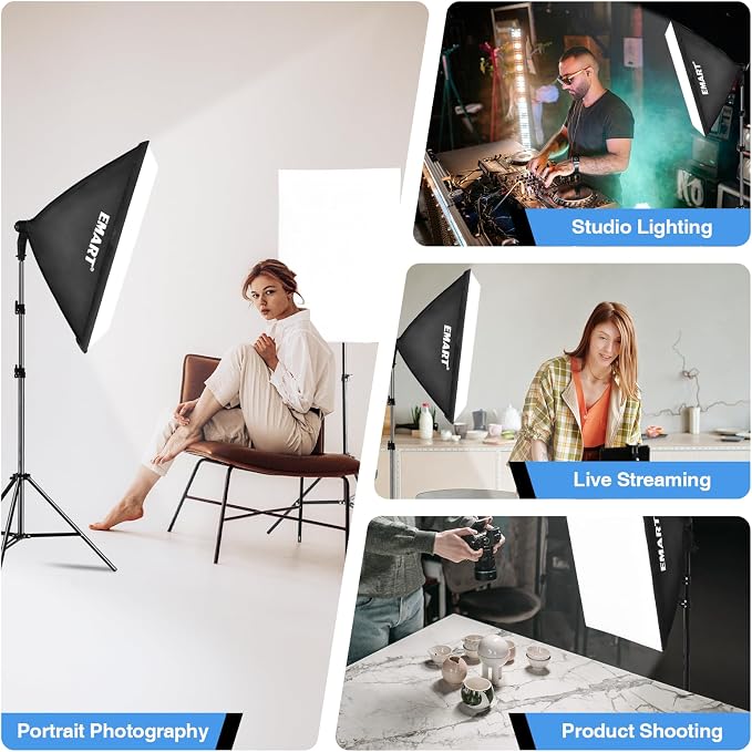 EMART Softbox Photography Lighting Kit, Studio Lights - Image 2
