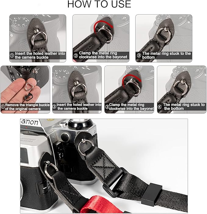 Camera Strap, Quick Adjustable Shoulder Sling Camera Neck Shoulder Strap - Image 5