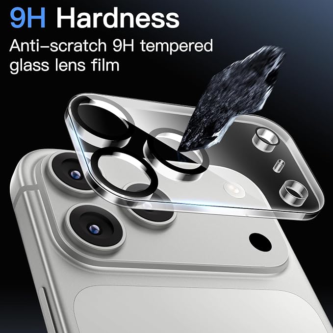 JETech Camera Lens Protector for iPhone 17 Pro 6.3-Inch, 9H Tempered Glass - Image 4