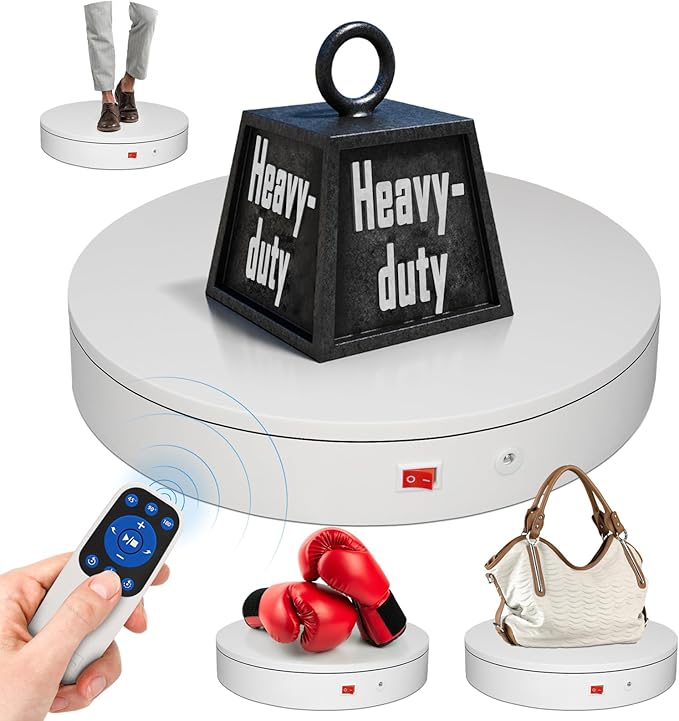 15.8In Remote Motorized Electric Turntable Rotating Display Stand Rotating by ComXim