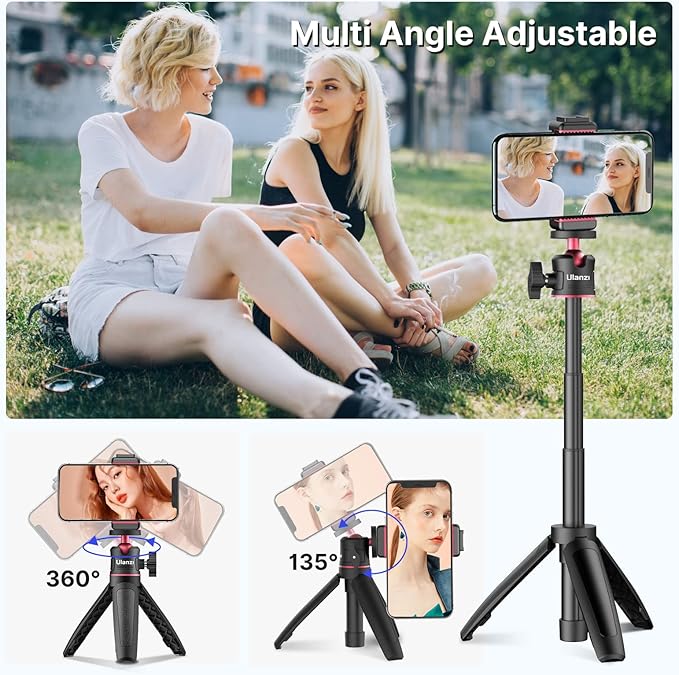 ULANZI MT-08 Extension Pole Tripod, Mini Selfie Stick Stand Handle Grip - Image 6