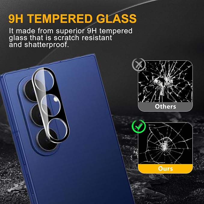 3 Pack Camera Lens Protector for Samsung Galaxy Z Fold 7, Tempered Glass - Image 7