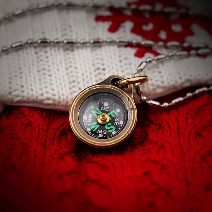 MecArmy Mini Titanium/Brass Compass, Waterproof IPX5 Pocket Compass - Image 8