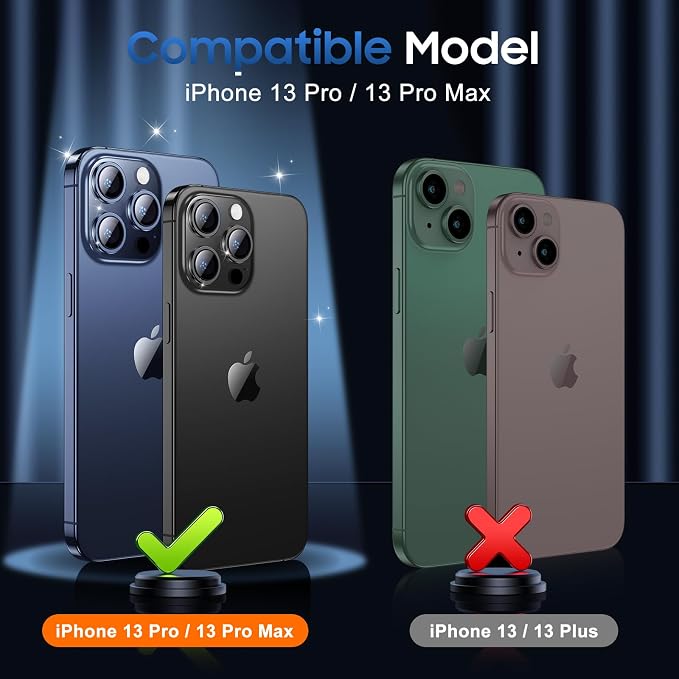 UniqueMe 3 Packs Compatible for iPhone 13 Pro Max/iPhone 13 Pro Camera Lens - Image 7