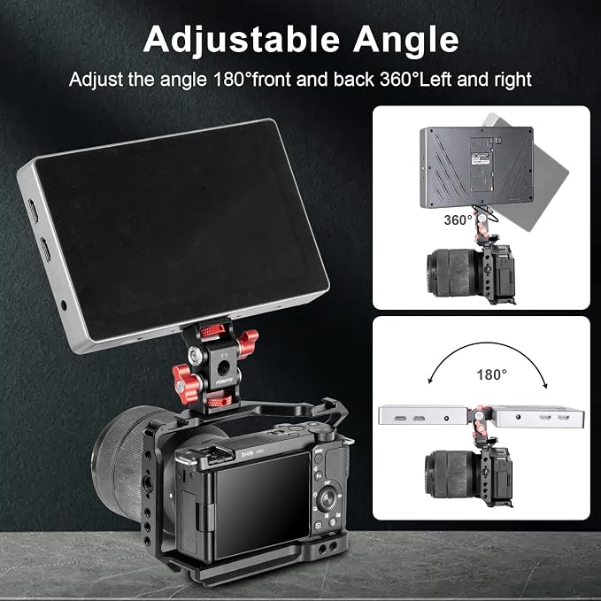 FOMITO Aluminum Alloy Dual Head 1/4'' Screw and 1/4'' Screw hole, DSLR Rabbit - Image 4