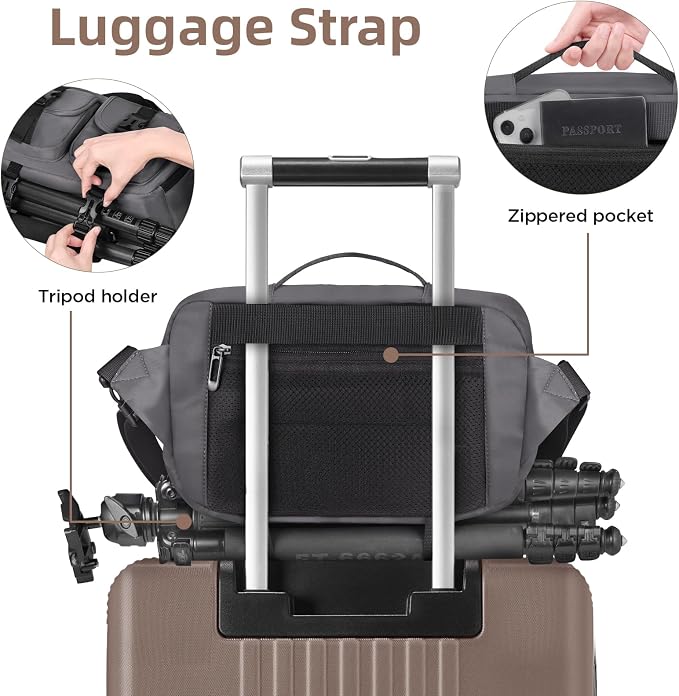 TAAOKA Camera Sling Bag, DSLR Camera Bag - Image 5